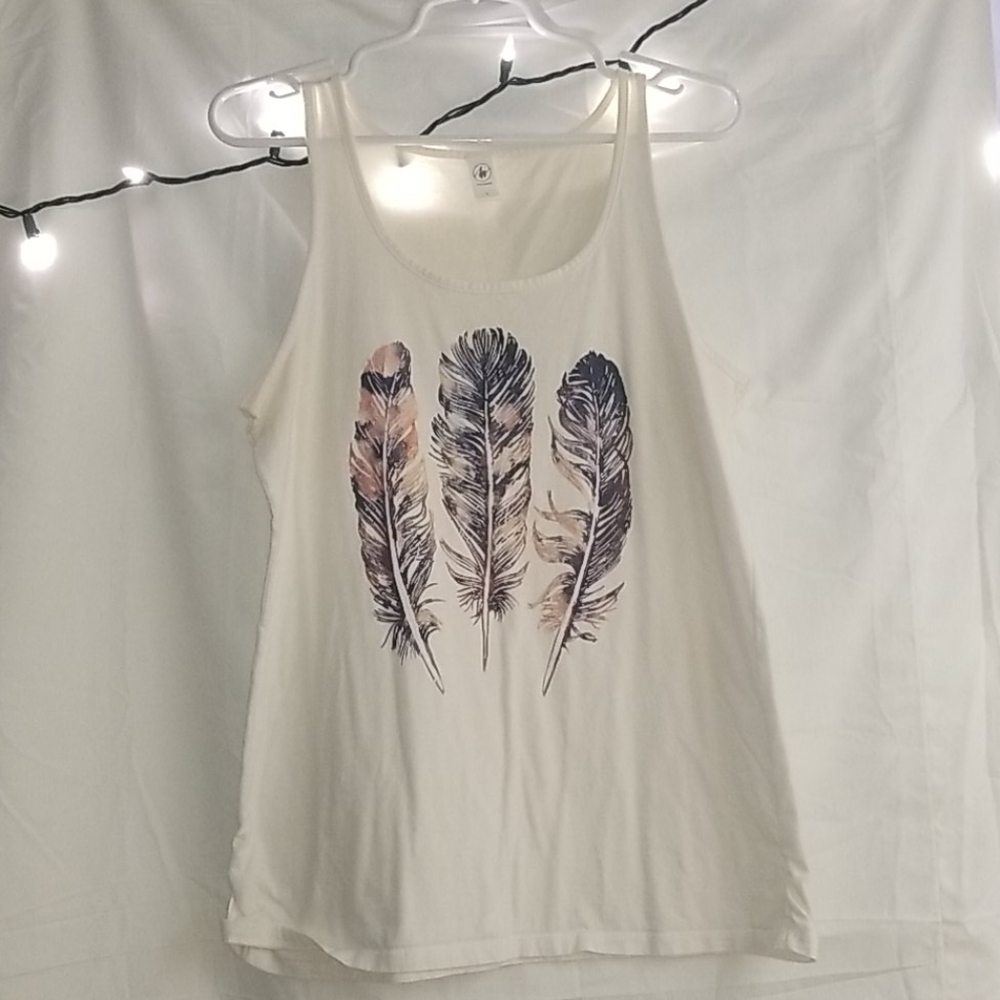 Air Waves Feather Tank Top